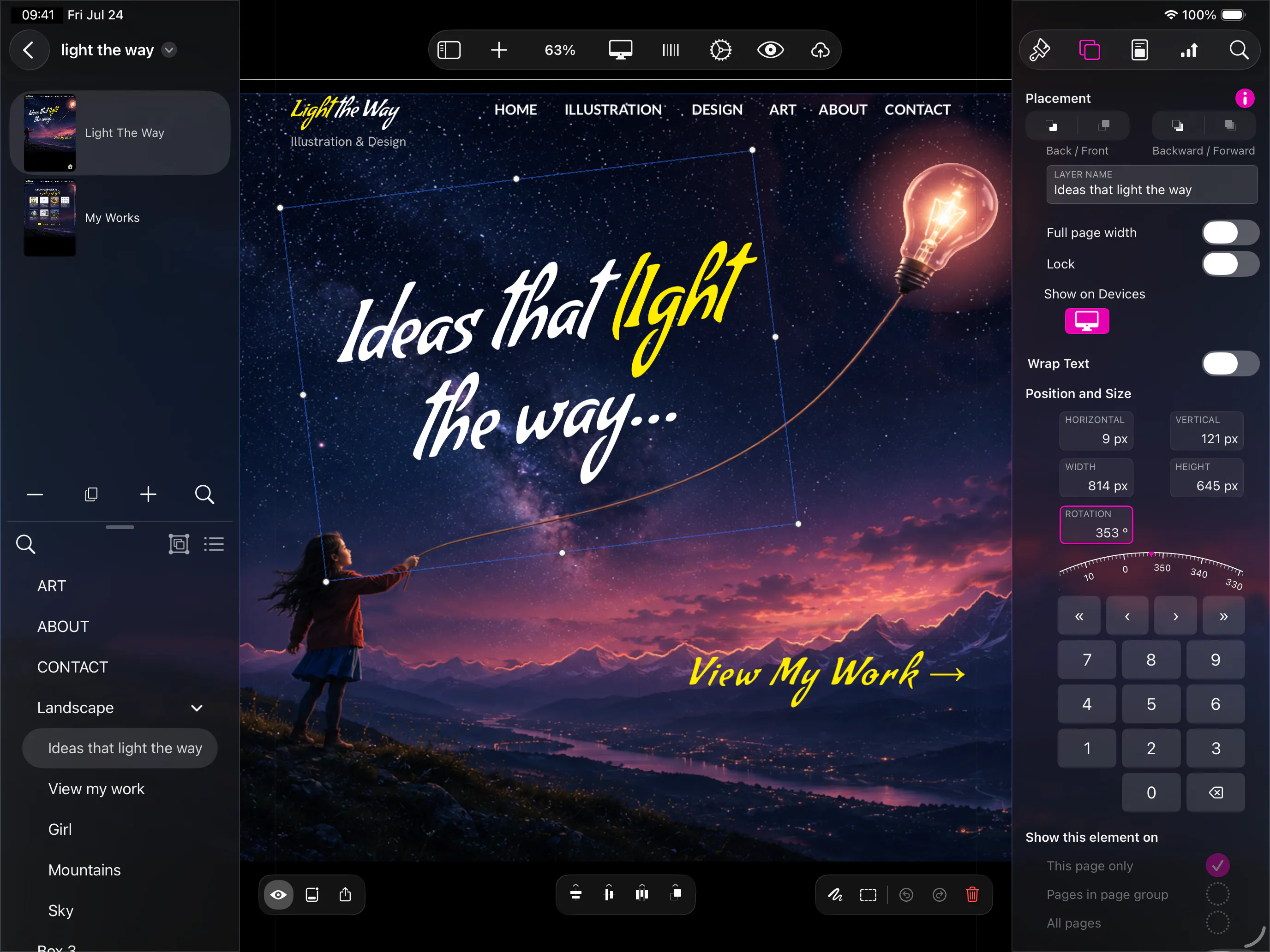 Sitely iPad AI+Visual Website Builder 截图 1