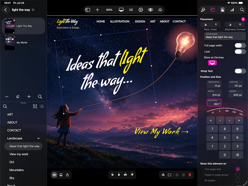 Sitely iPad AI+Visual Website Builder screenshot 2