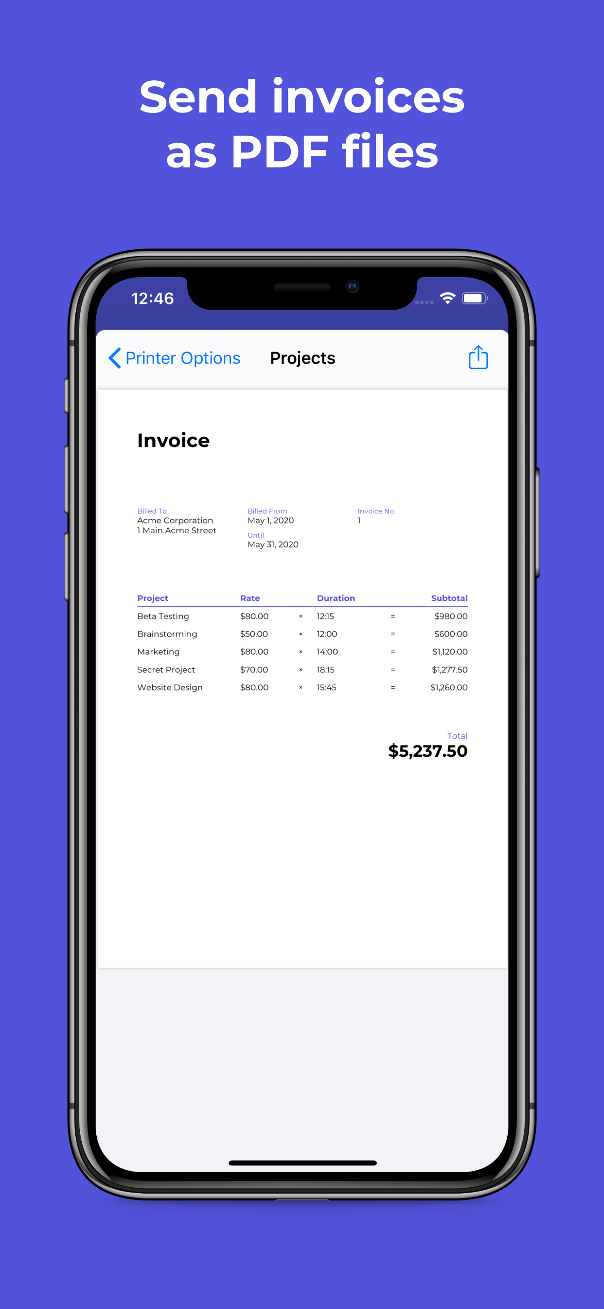 Projects: Timesheet & Invoices gallery image