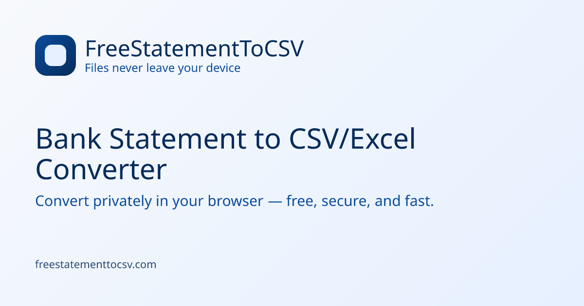 FreeStatementToCSV - Screenshot 2 showing product features and functionality