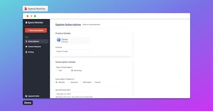 Spend Monitor gallery image