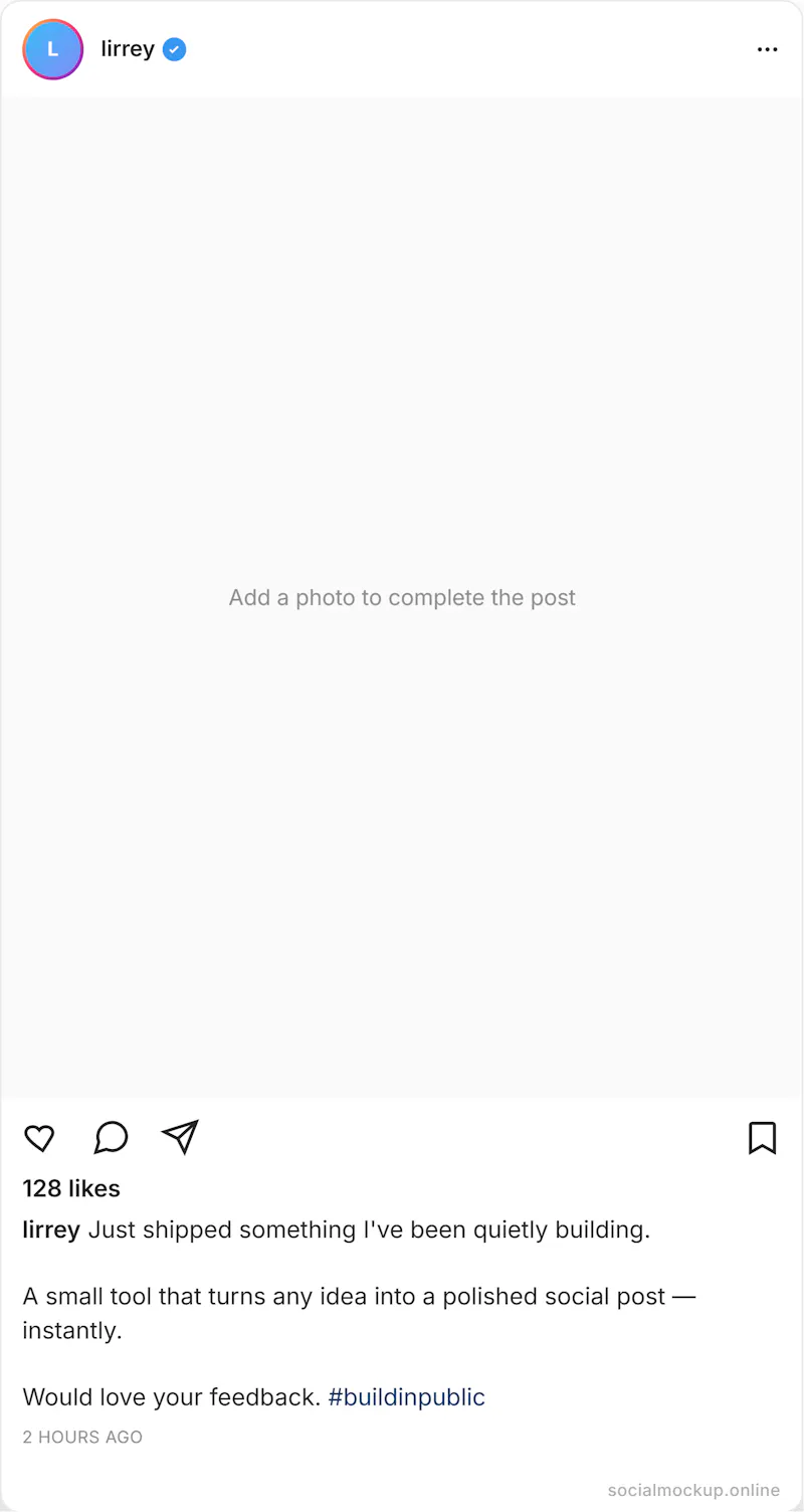 SocialPostMockup screenshot 1