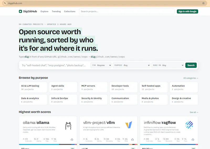 DigGitHub screenshot 1