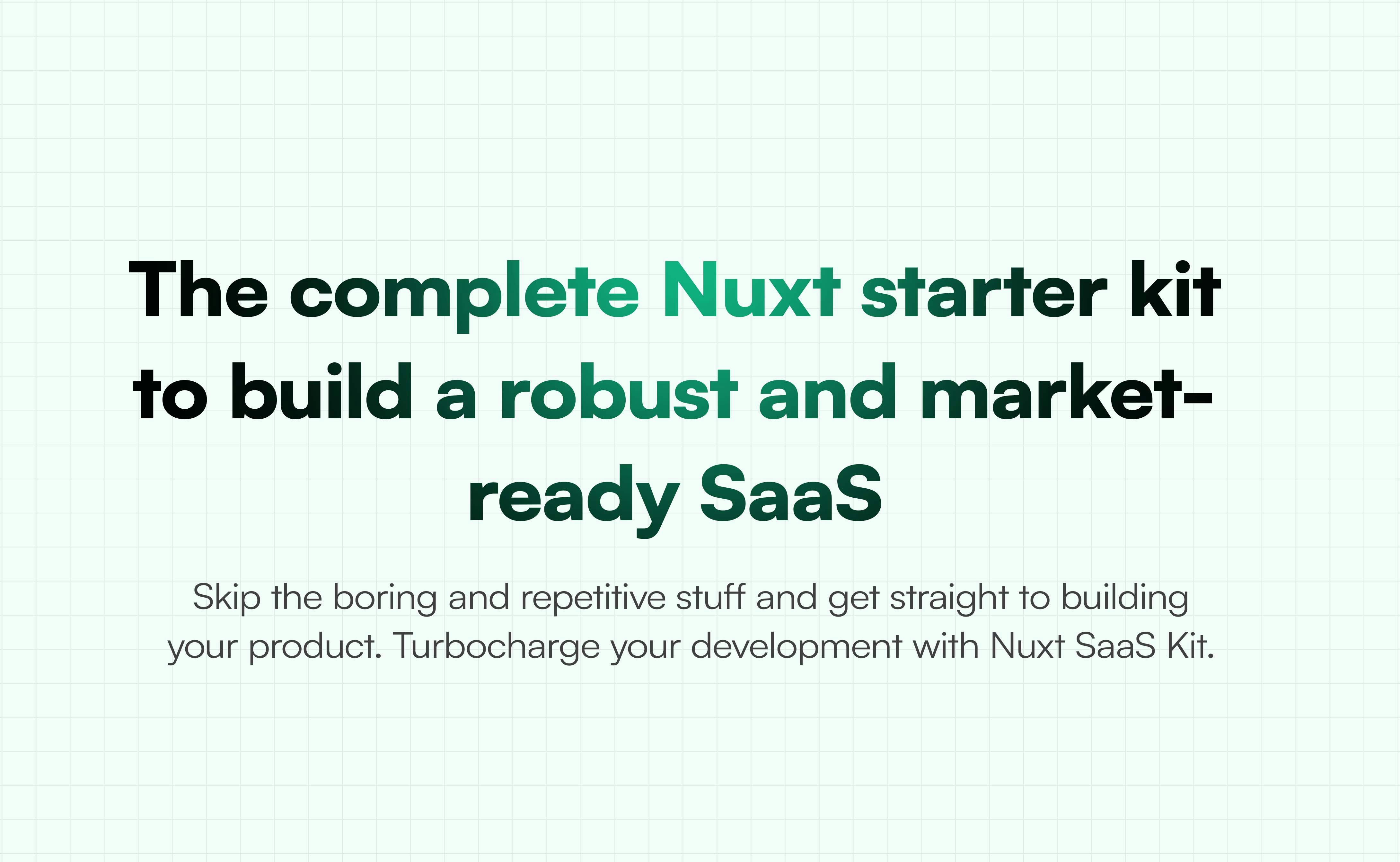 Nuxt SaaS -kit - Lanceer je Dream Project 10x sneller media 2