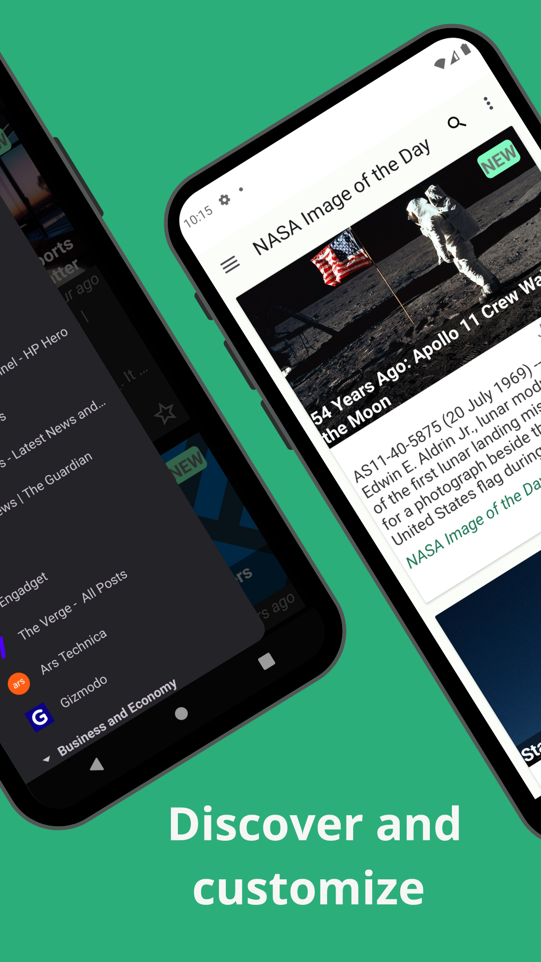 Streamsphere - RSS Reader: добавить, читать, сохранить, поиск - без ограничений, нет учетной записи медиа 1
