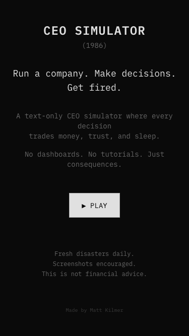 CEO SIMULATOR (1986) gallery image