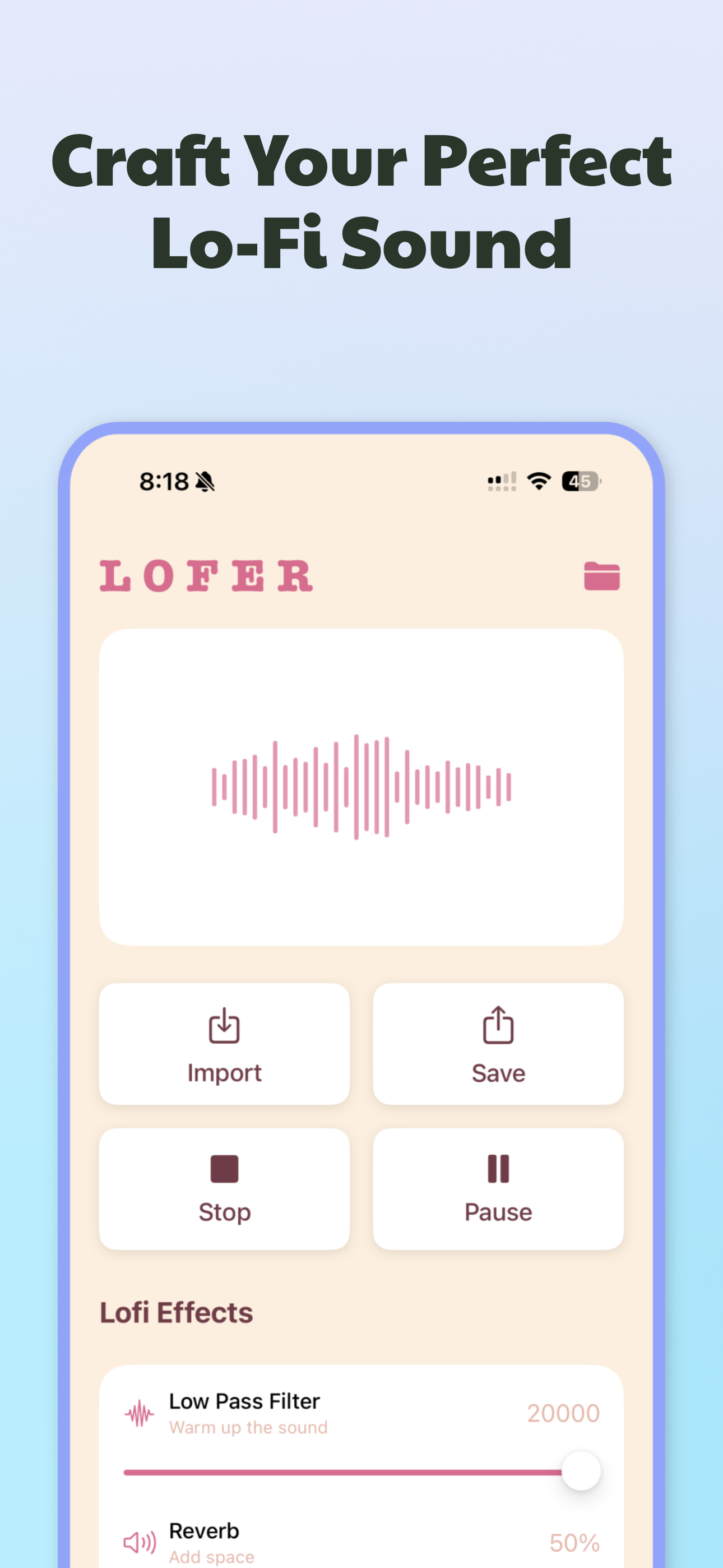 Lofer-Lo-Fi 사운드 스케이프를 만들고 즐기십시오 미디어 1