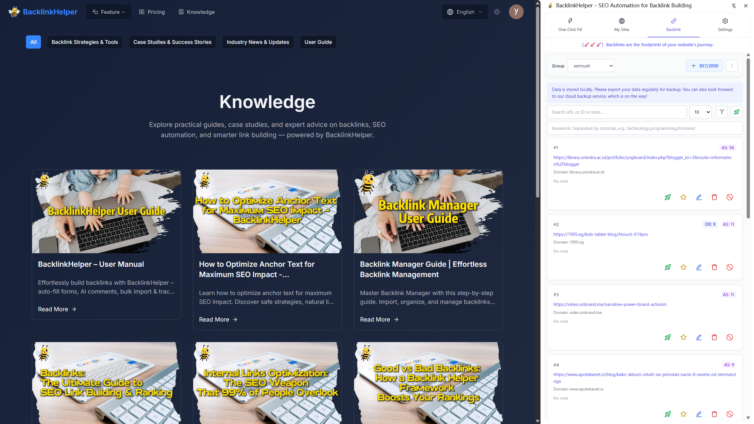 BacklinkHelper gallery image