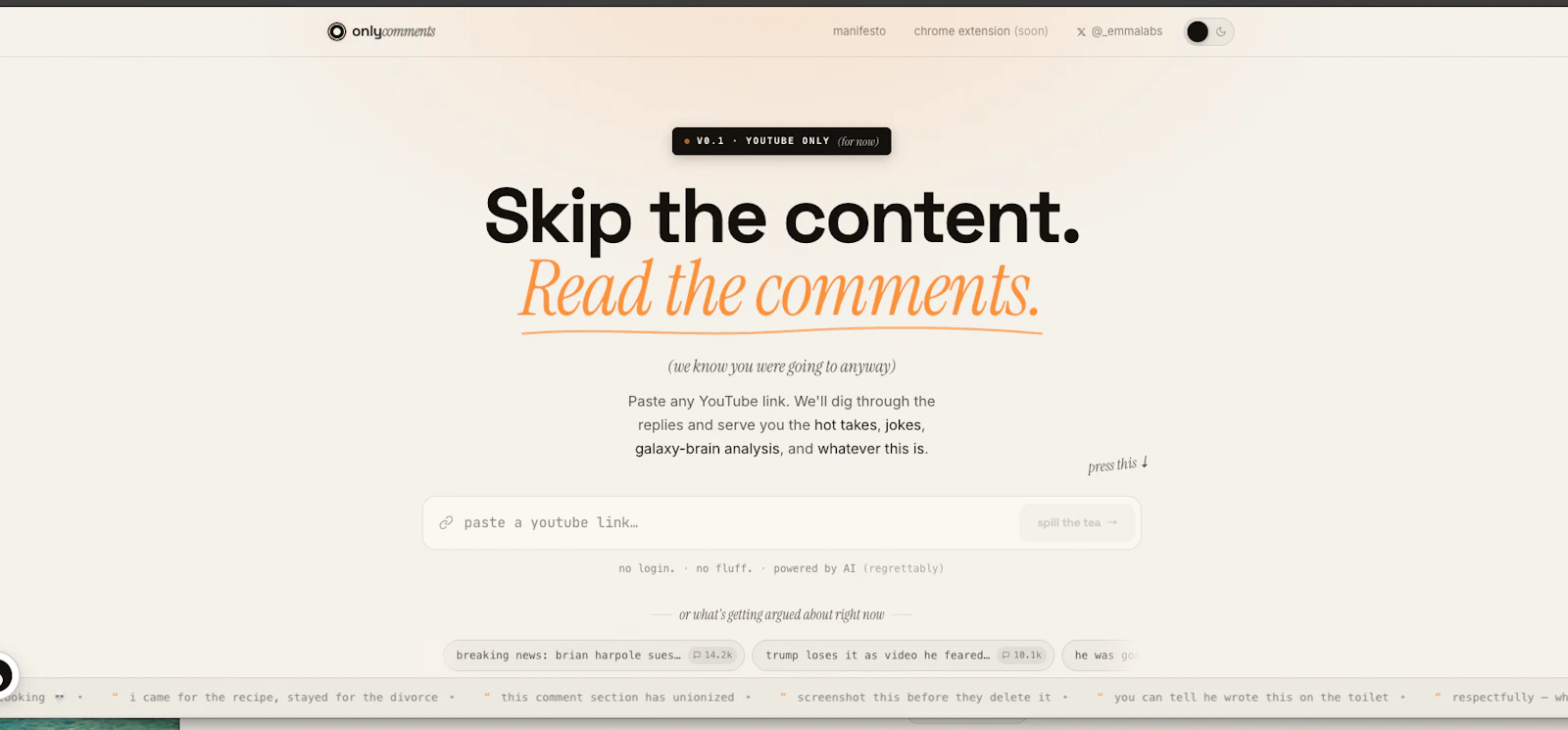 OnlyComments screenshot 2