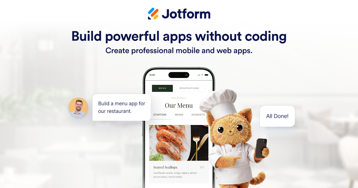 Jotform AI App Builder