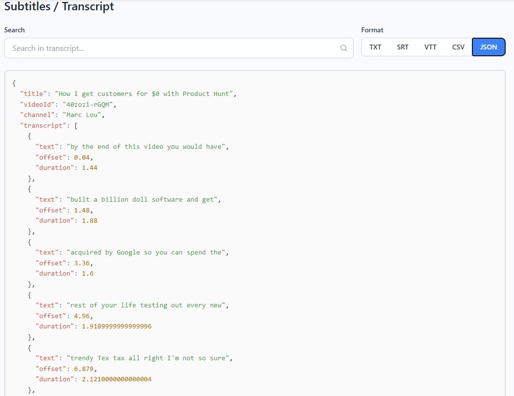 YouTubeTranscripts.tech media 3