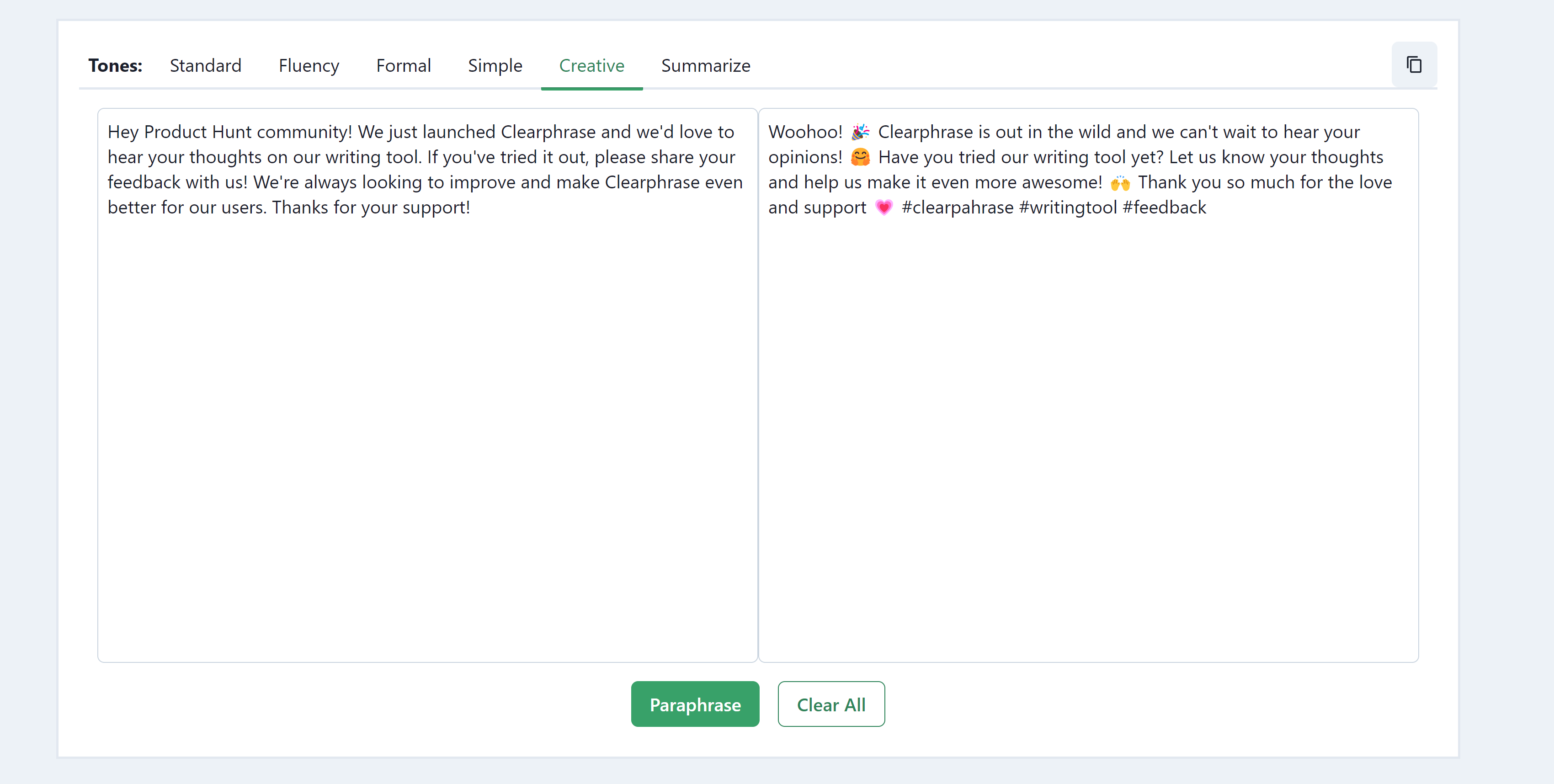Clearphrase media 1