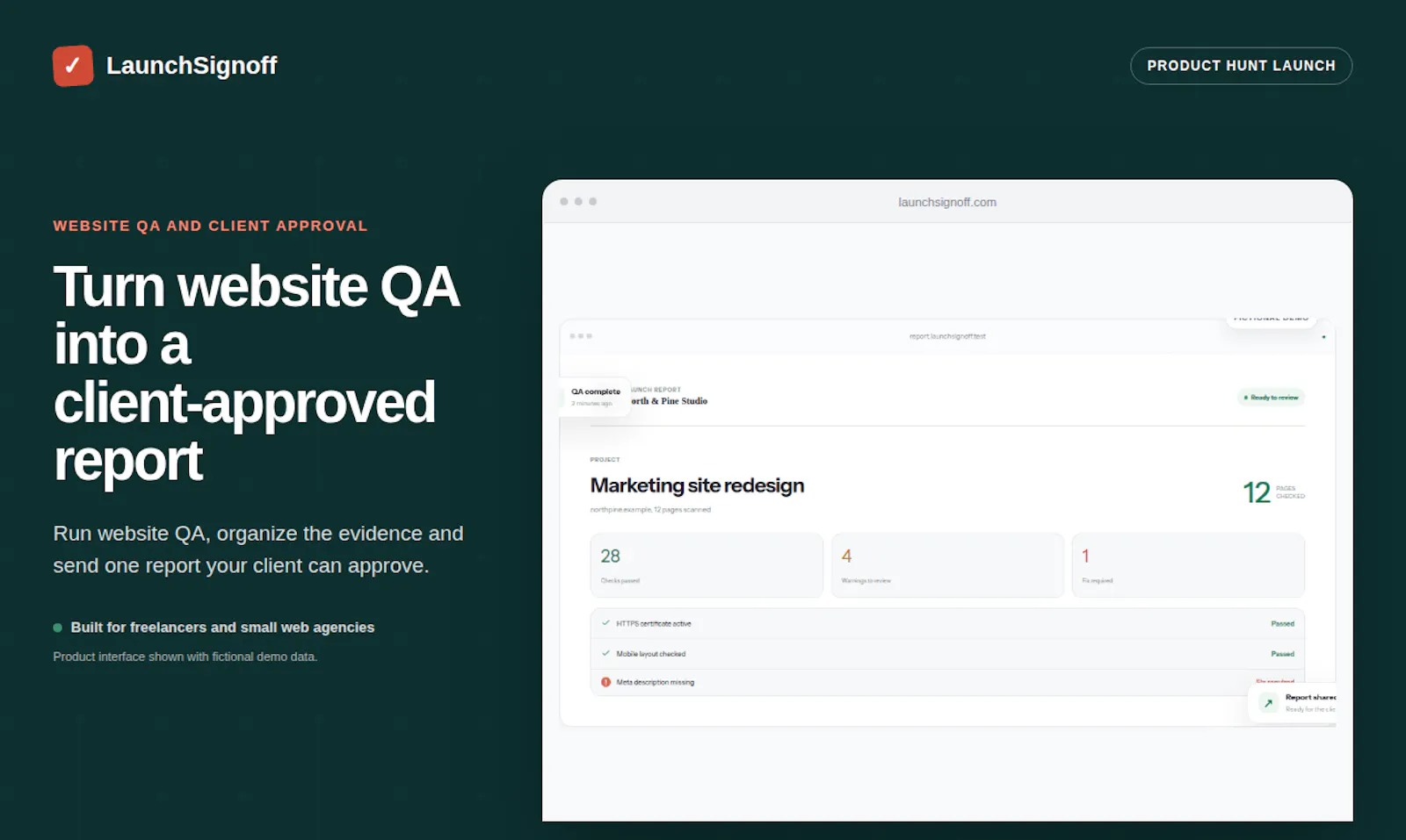 LaunchSignoff screenshot 6