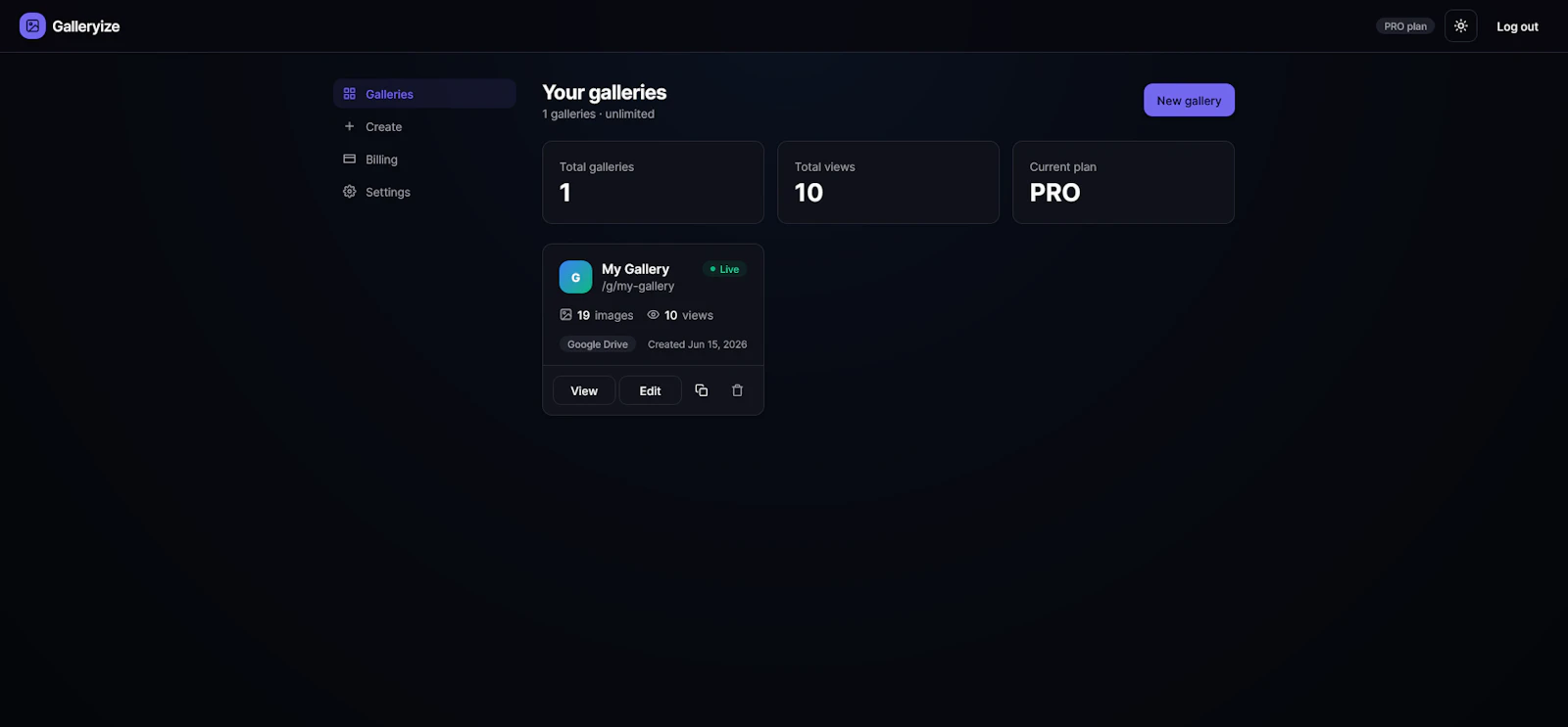 Galleryize screenshot 3