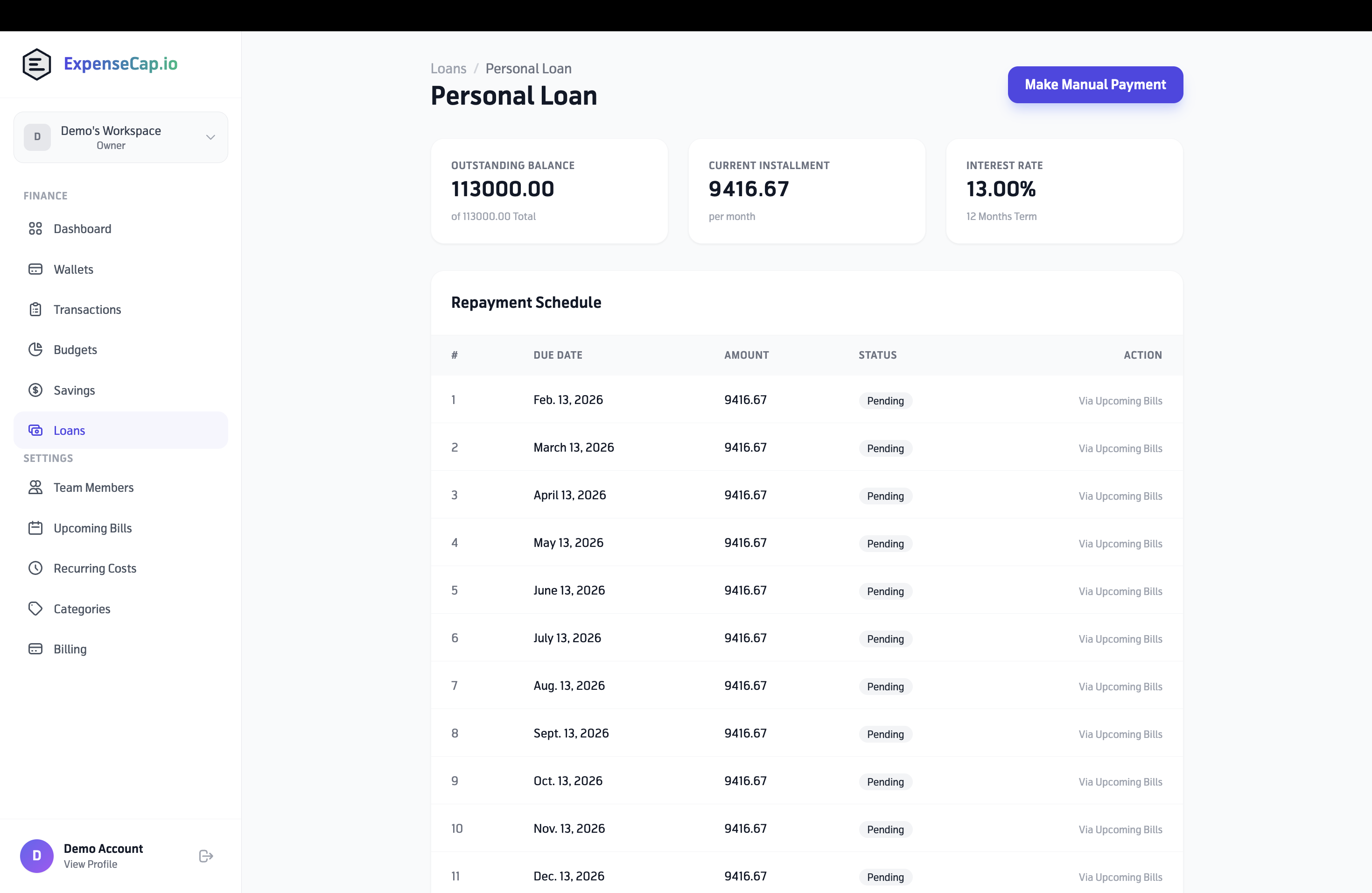 ExpenseCap.io gallery image