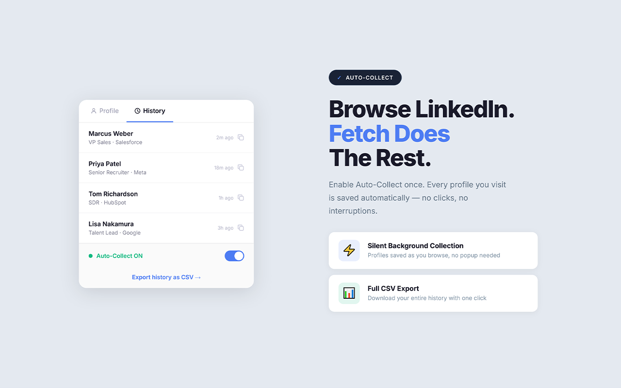 Fetch — LinkedIn Profile to Clipboard gallery image