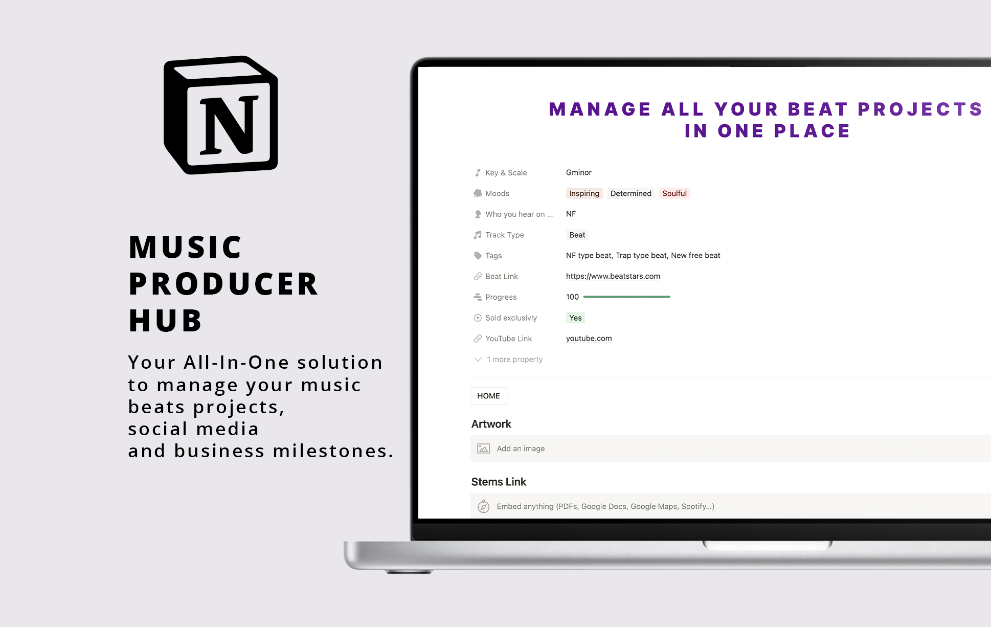 Mídia 4 de Hub de produtor musical - Organize sua carreira de produção musical