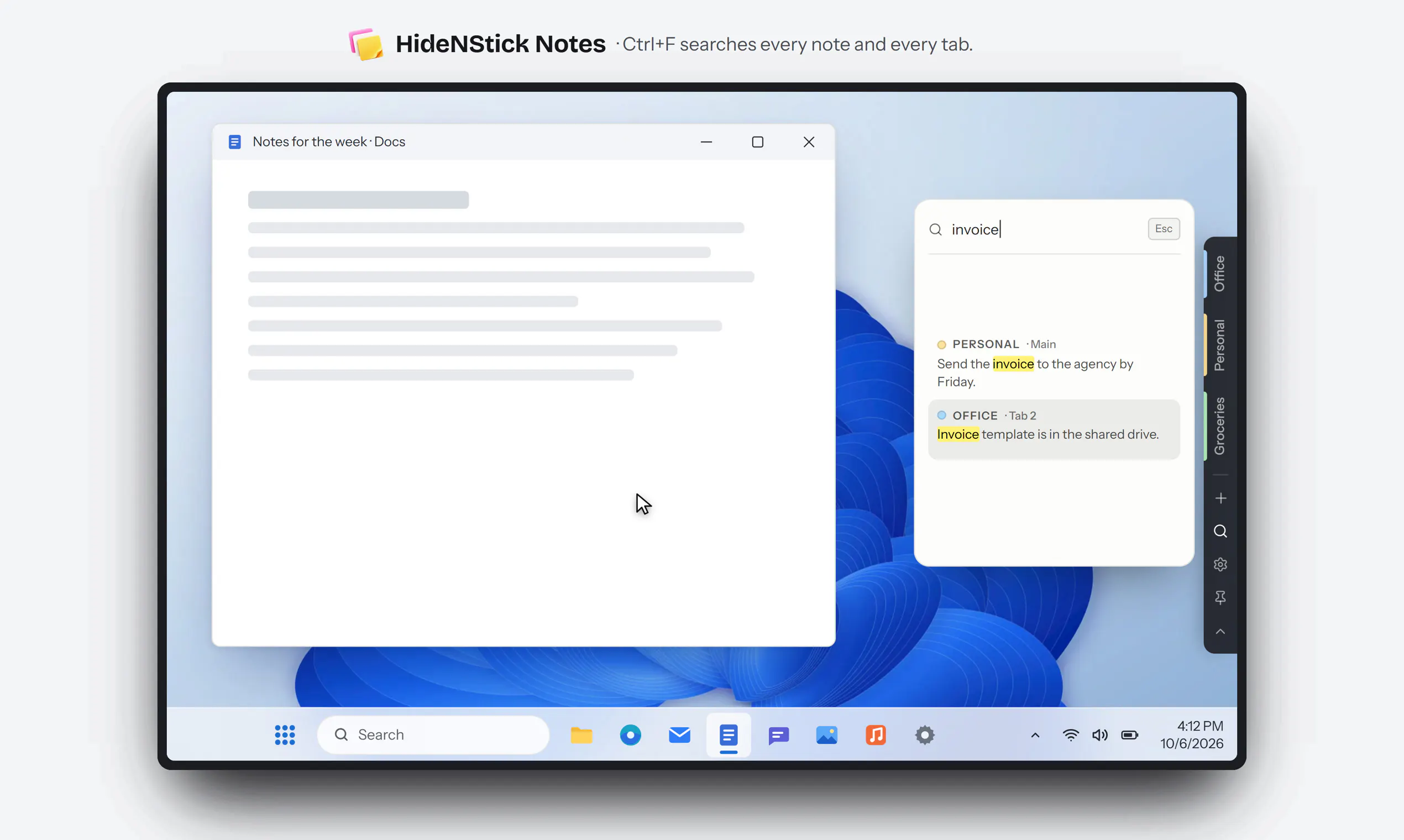 HideNStick Notes gallery image