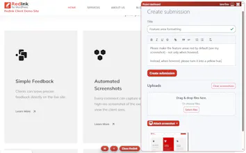 Website feedback tool for WordPress gallery image