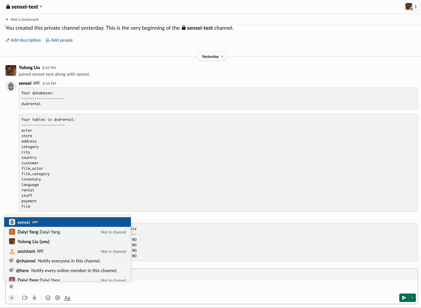 Dsensei - OSS Chatgpt Slack Bot para la pregunta de datos del idioma de la naturaleza media 4
