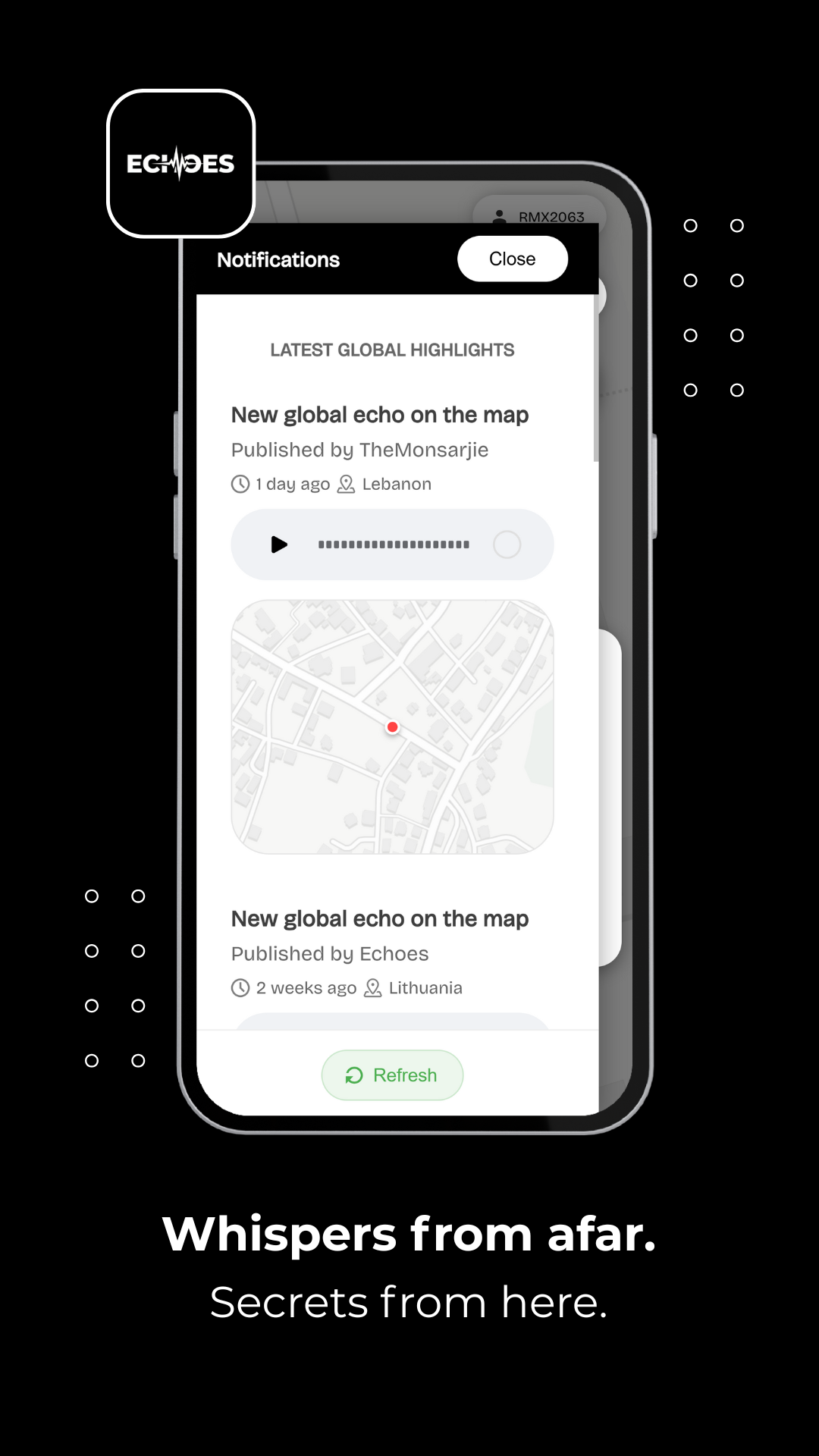 Echoes - Screenshot 4 showing product features and functionality