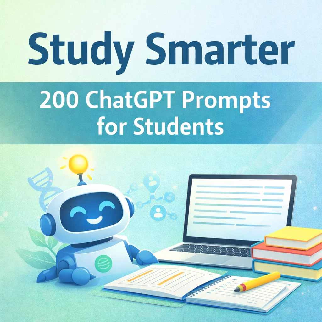 200 ChatGPT Prompts for Students - Main product screenshot demonstrating key features and user interface