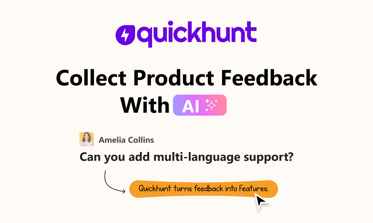 Quickhunt: Müşteri Geri Bildirim Yönetimi - AI ile çalışan geri bildirim, yol haritası ve Changelog, hepsi medya 2