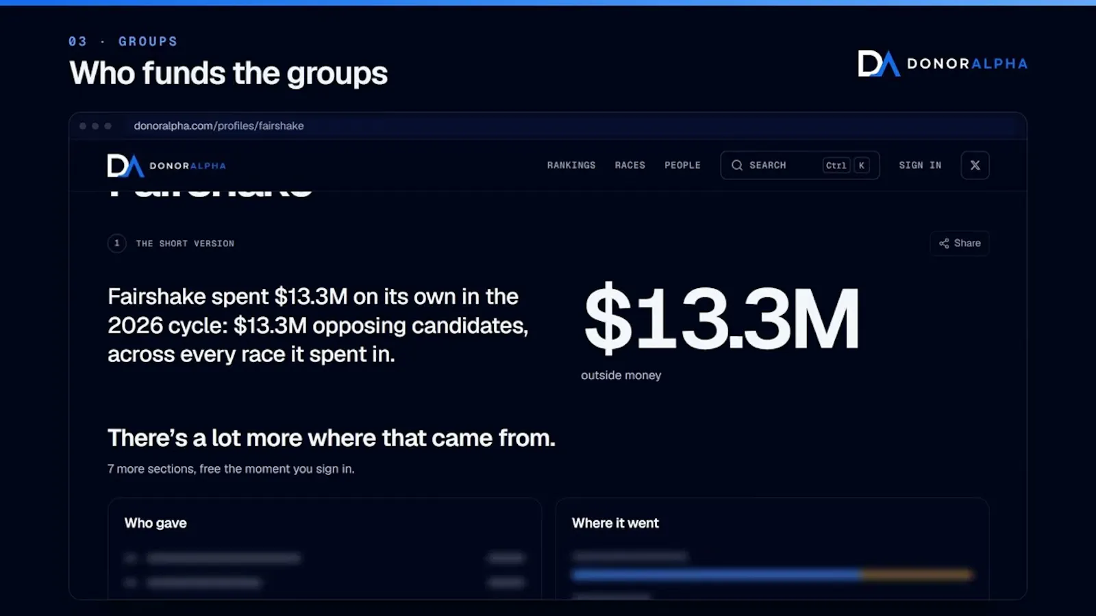 DonorAlpha screenshot 1 (video preview)