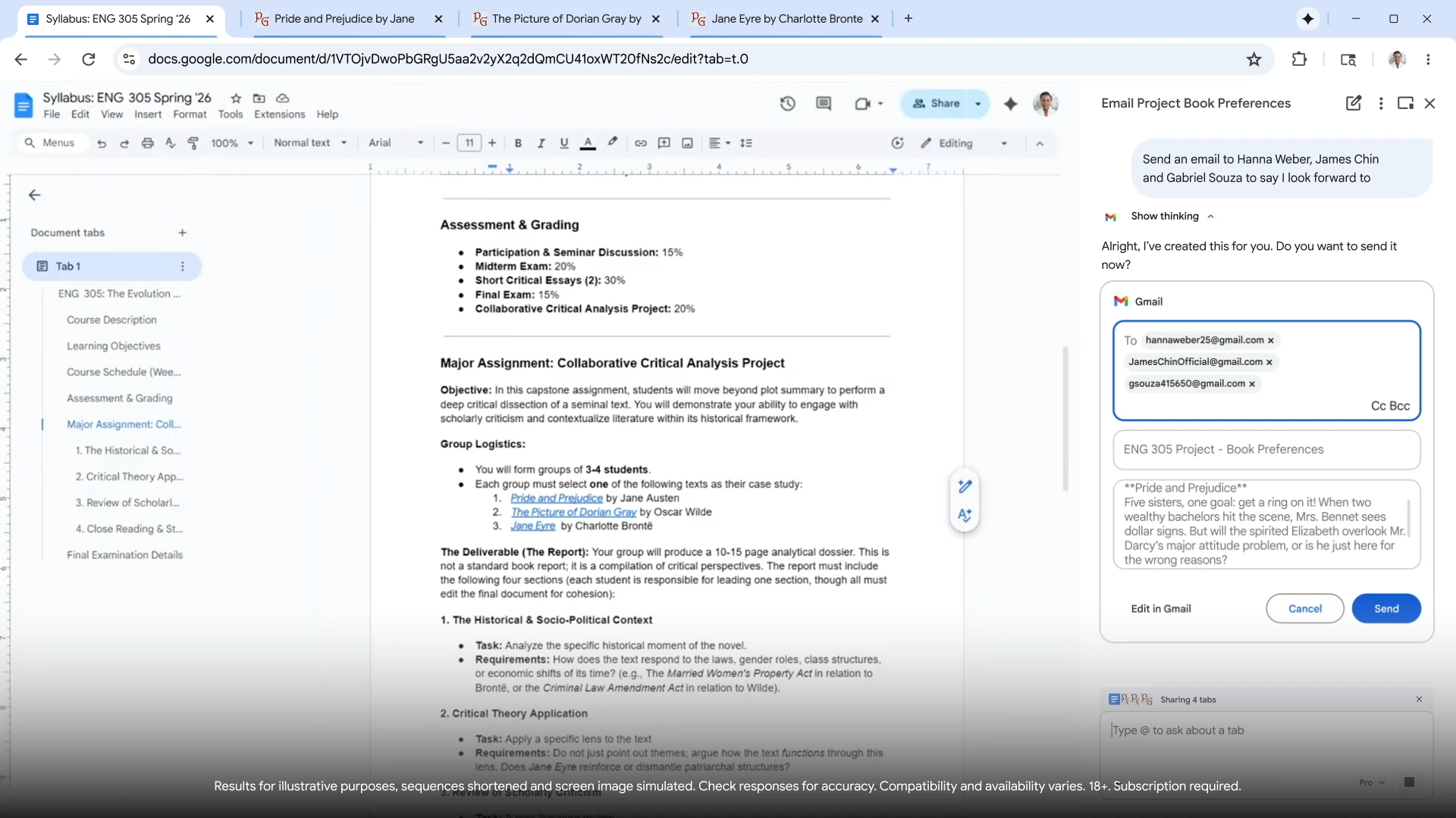 Google Gemini in Chrome gallery image