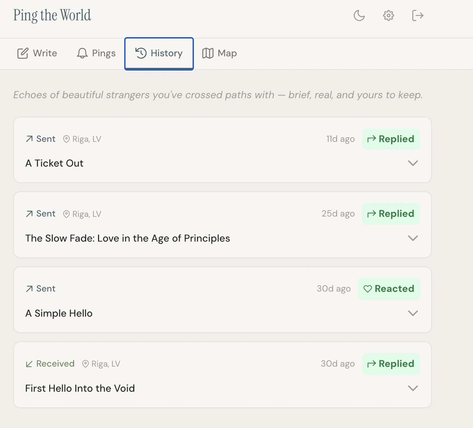 Anti-social network Ping the World .app screenshot 4