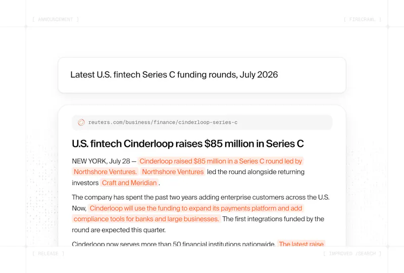 The new Firecrawl /search screenshot 2