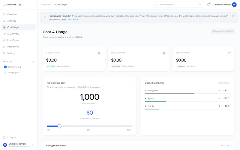 customer.log screenshot 4