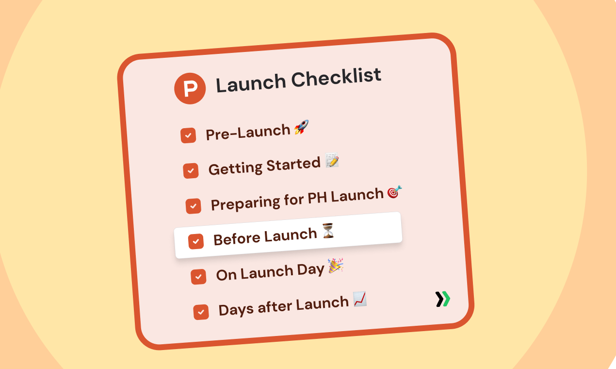 startuptile Product Hunt Launch Checklist-Interactive checklist for a PH launch with resources