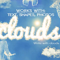 Clouds Text and Shapes Generator