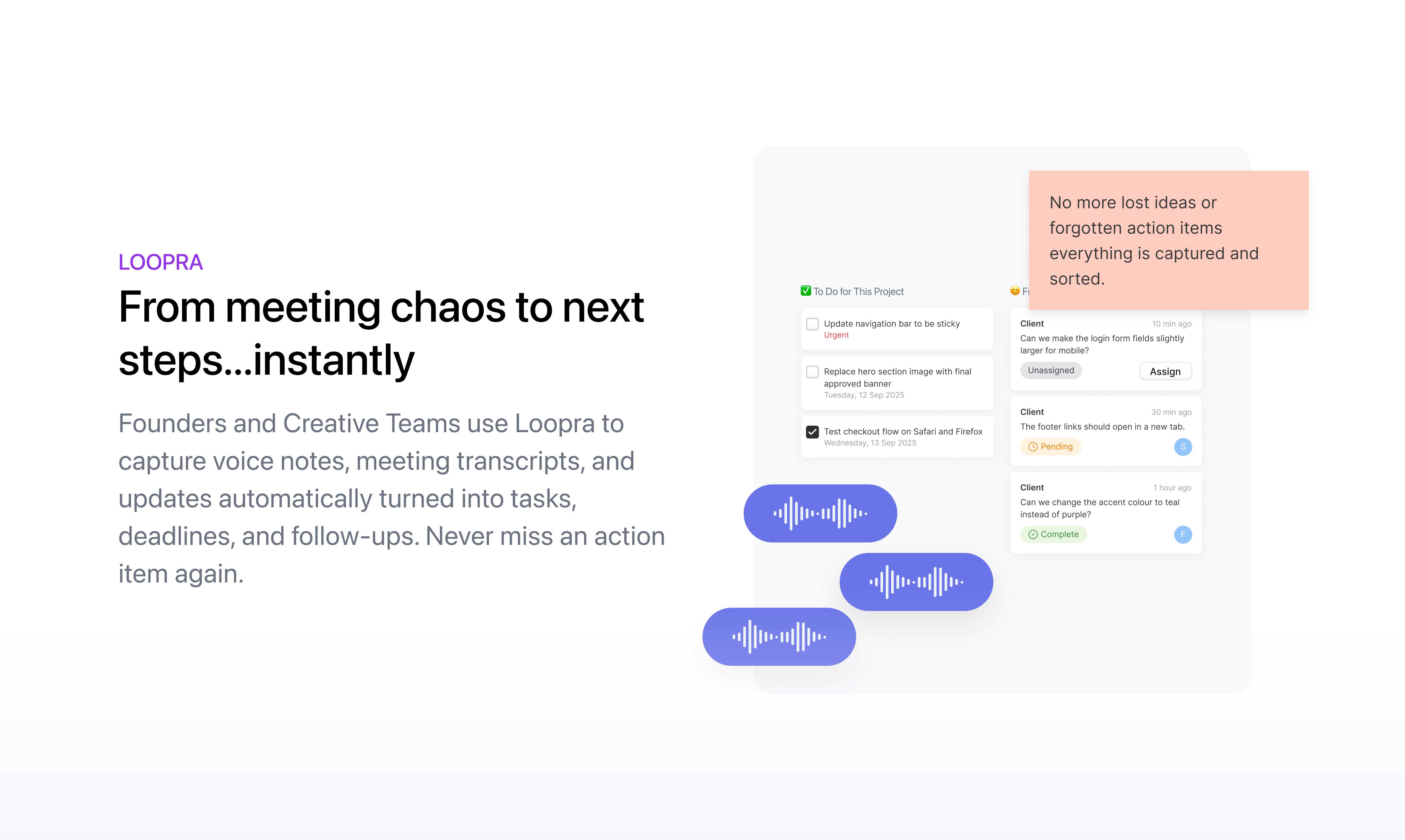 Loopra-MVP - Screenshot 5 showing product features and functionality