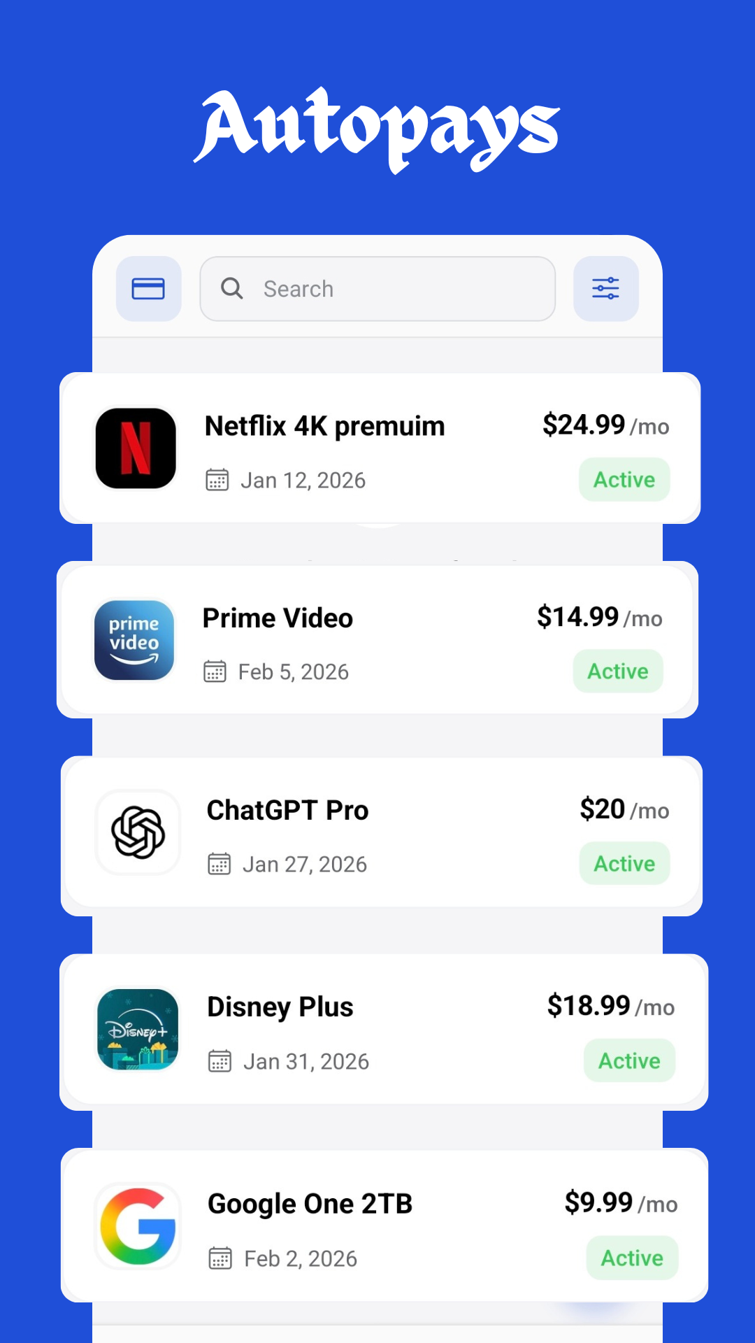 TrackAutopay gallery image