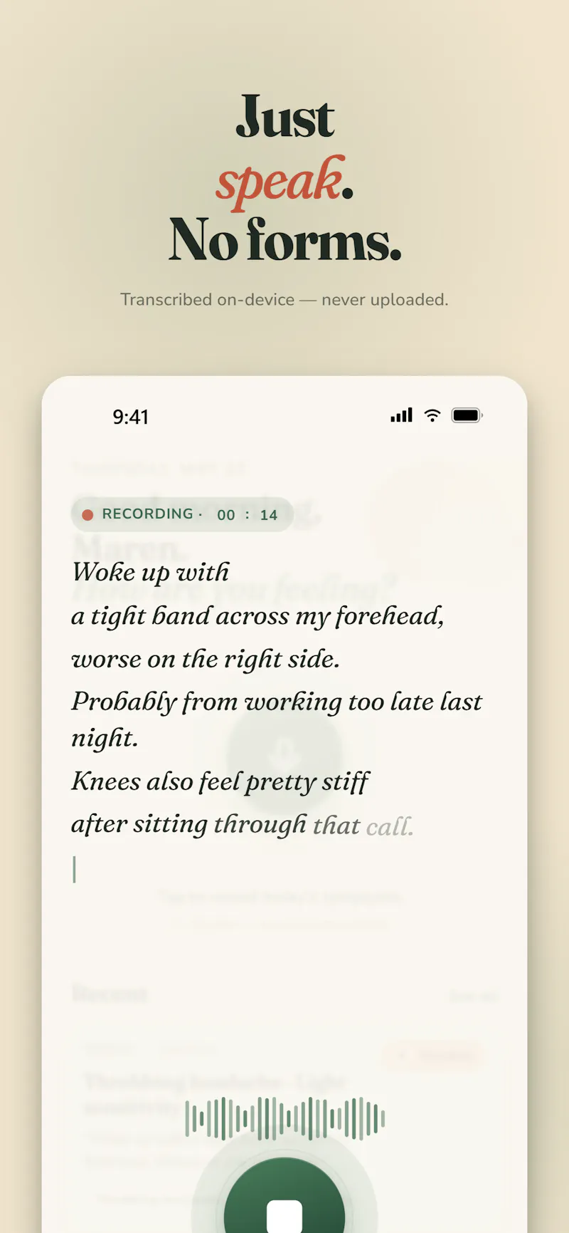 CareMind - AI Health Journal screenshot 2