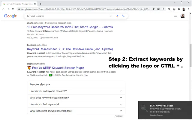 SERP Keyword Scraper: Extract keywords gallery image