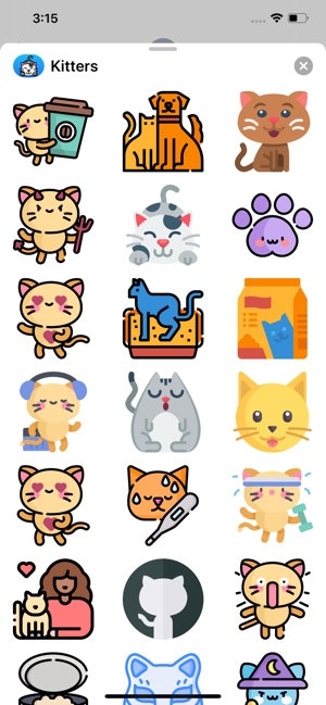 Kitters! iMessage Cat Stickers -AppStore gallery image