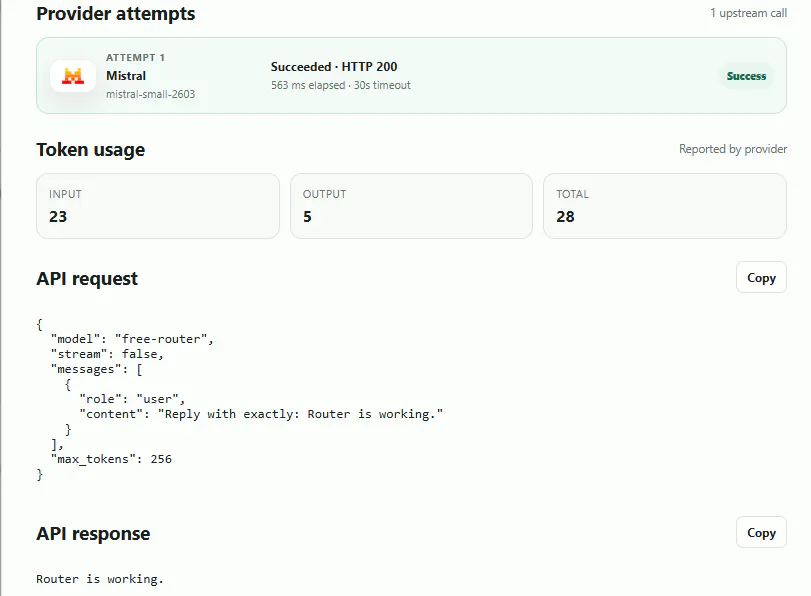 LLM Router · One API for every provider gallery image