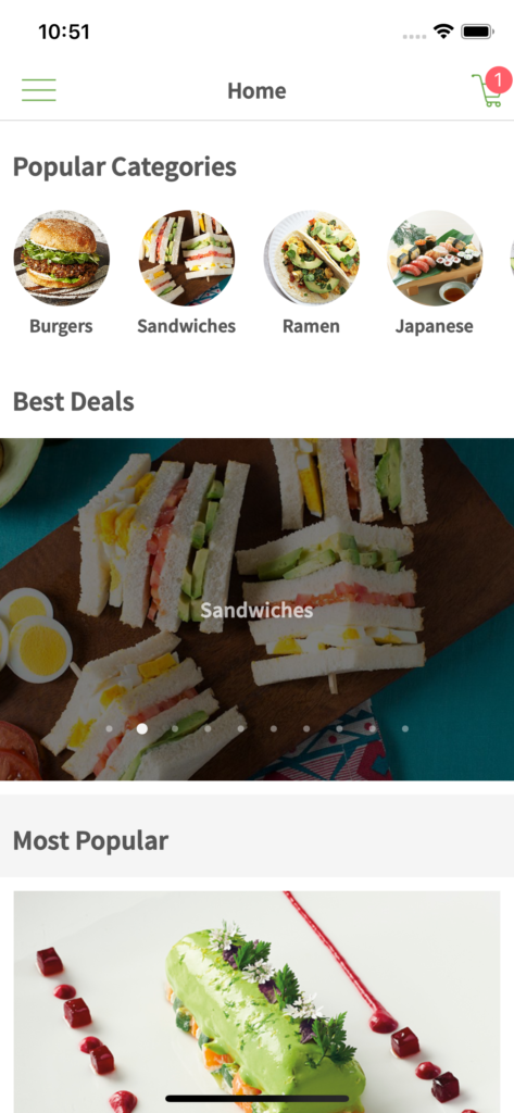 React Native UberEats Clone gallery image