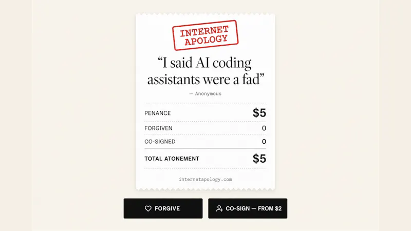 Internet Apology screenshot 3