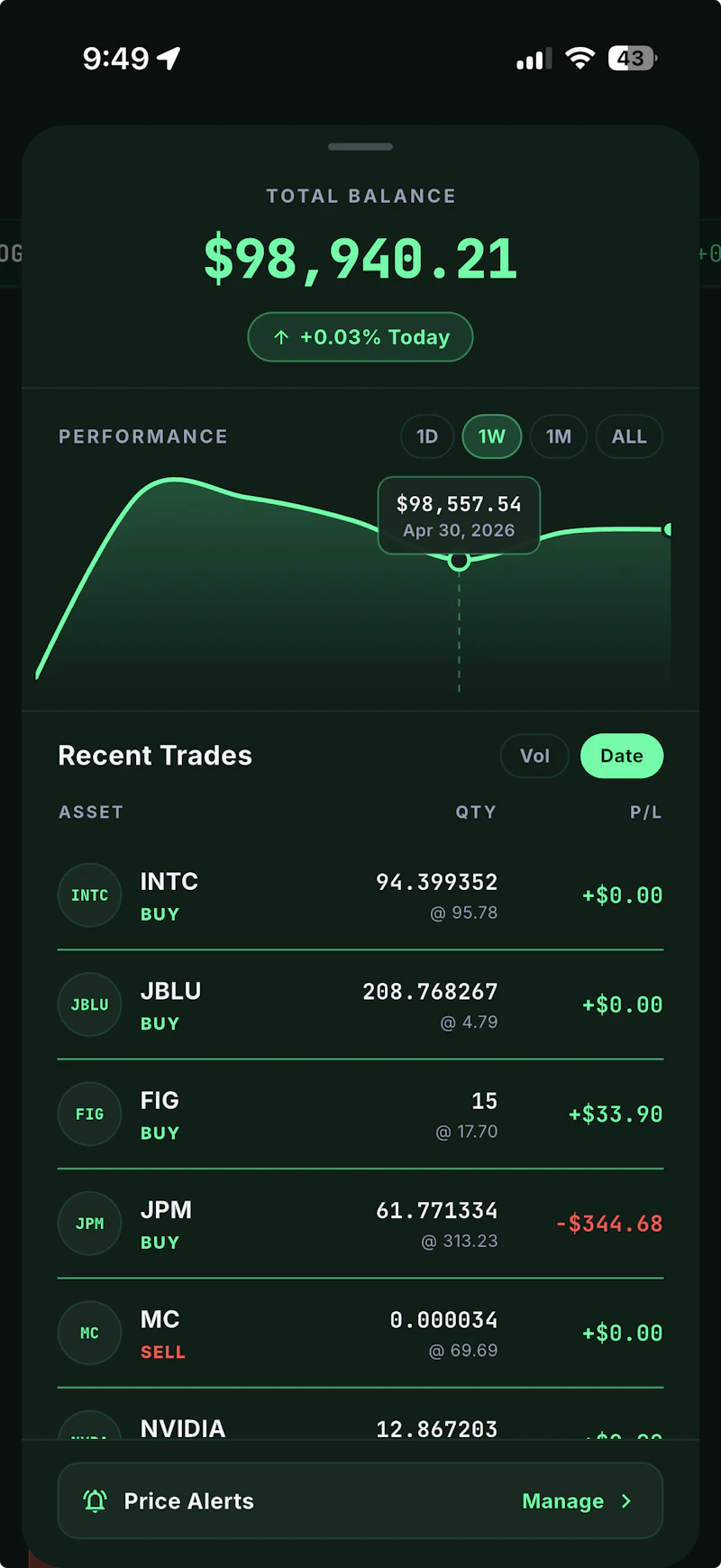 Paper Trader screenshot 2