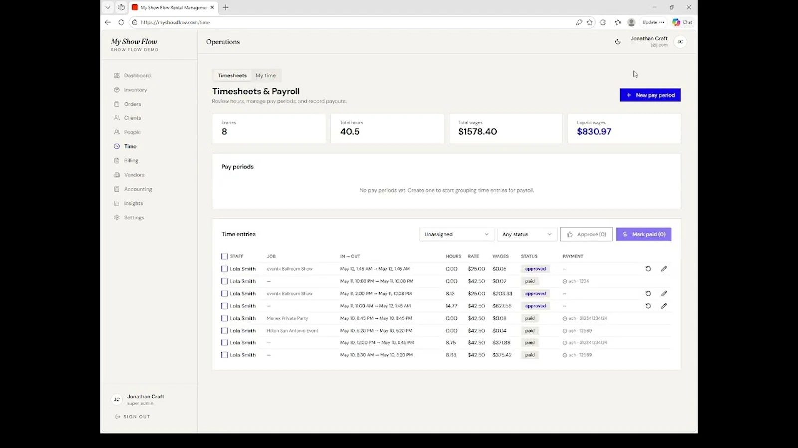 My Show Flow RMS screenshot 1 (video preview)