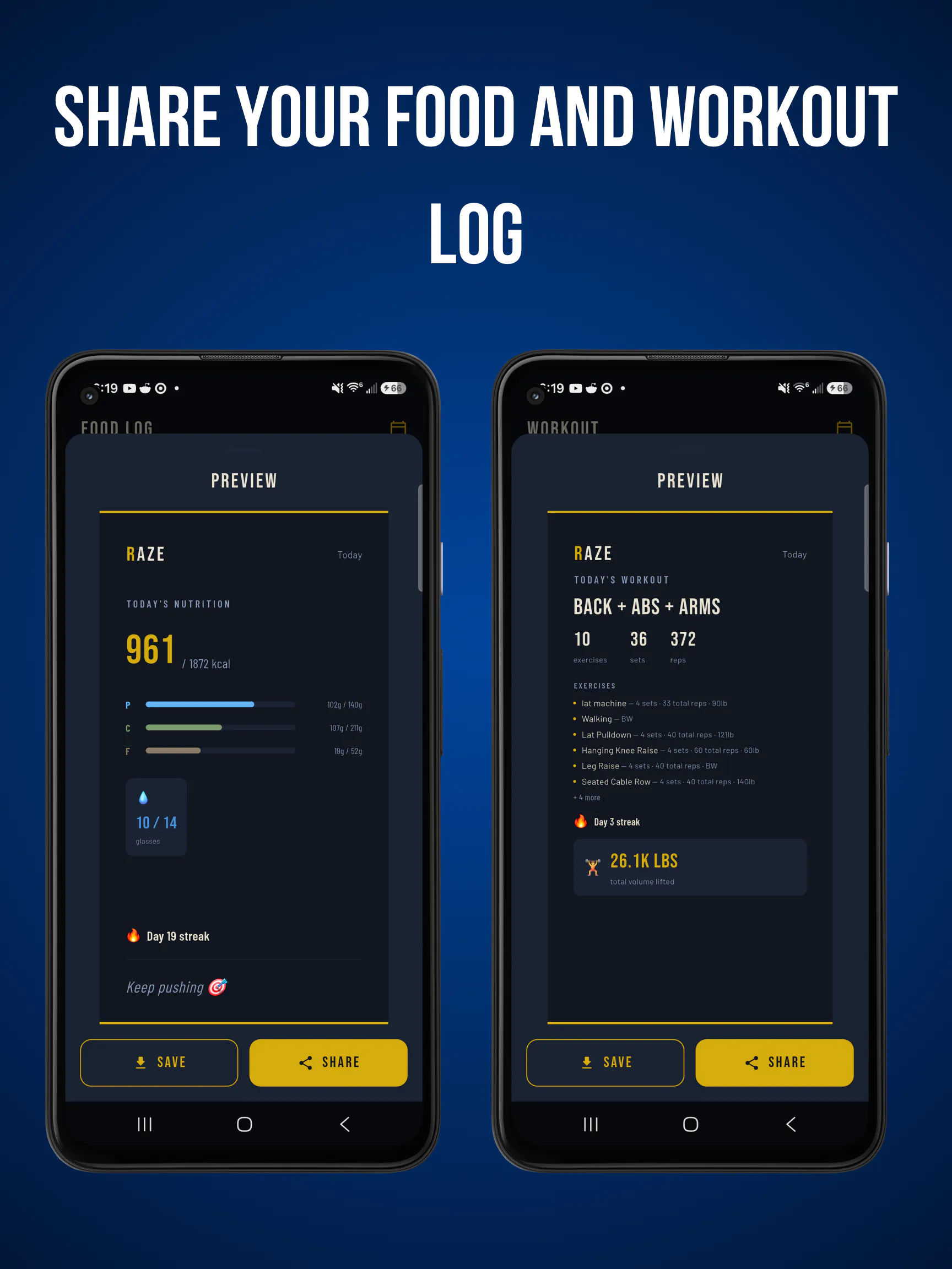 Raze: Macro & Workout Tracker gallery image