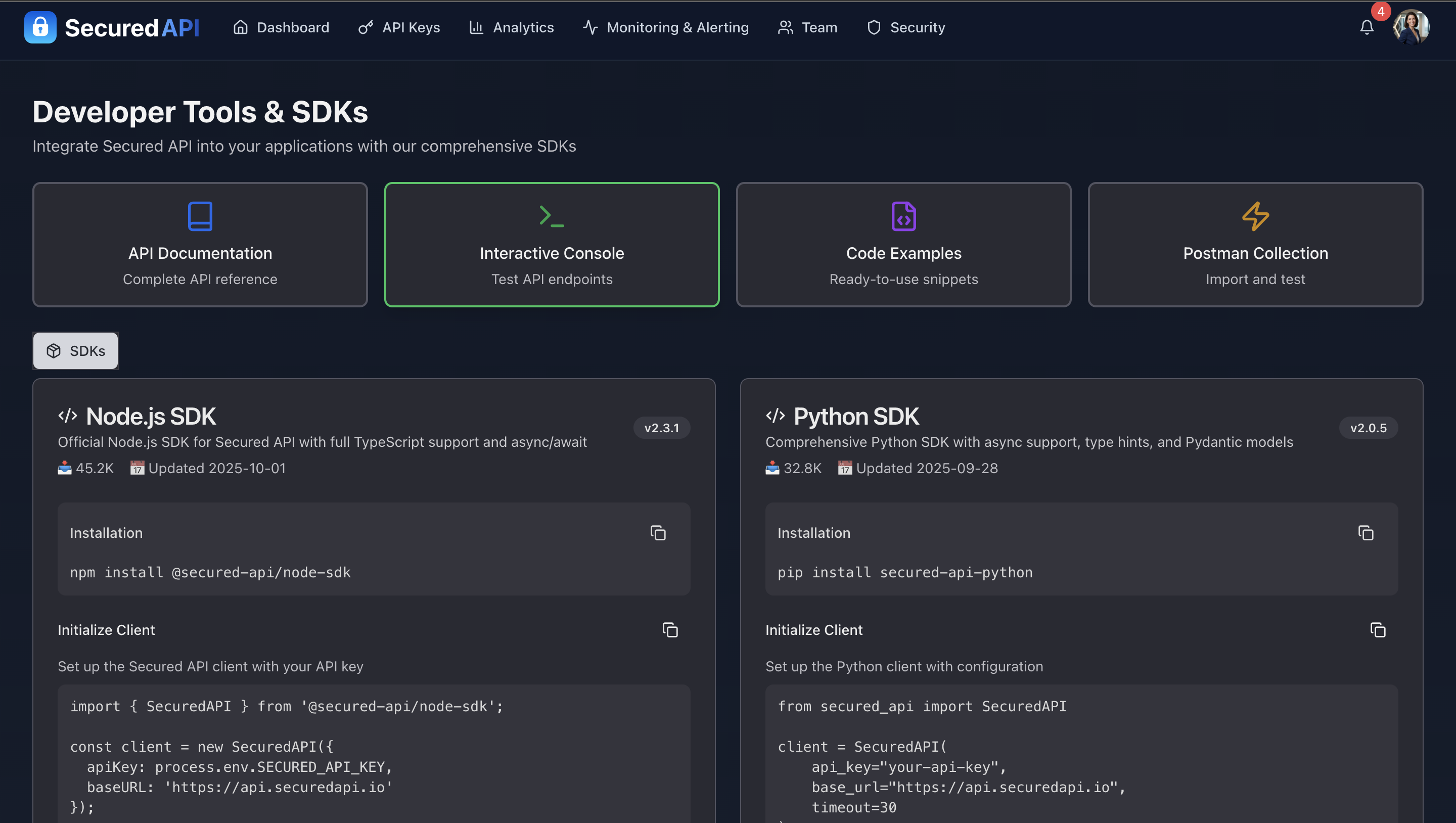 Secured API gallery image