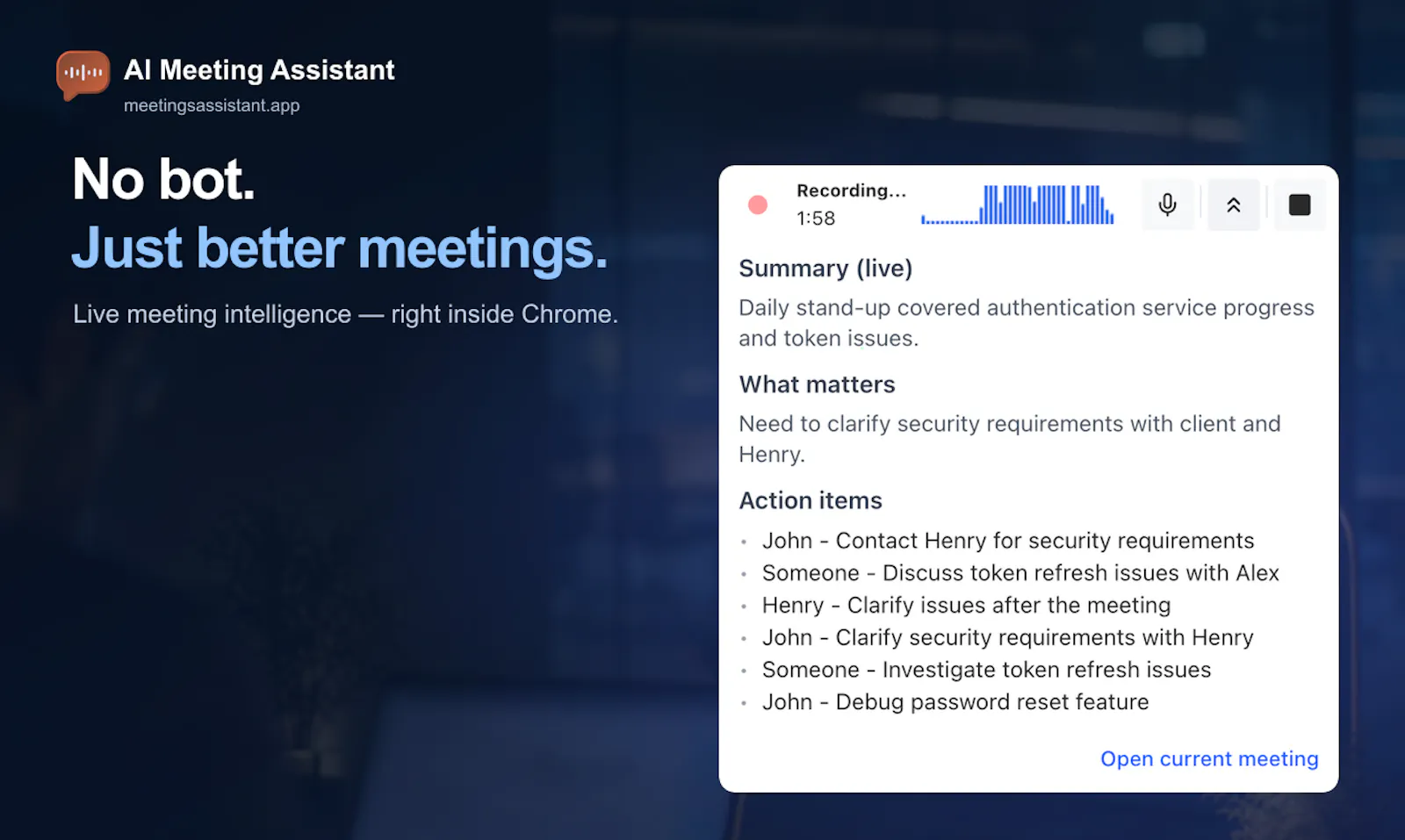AI Meeting Assistant screenshot 1