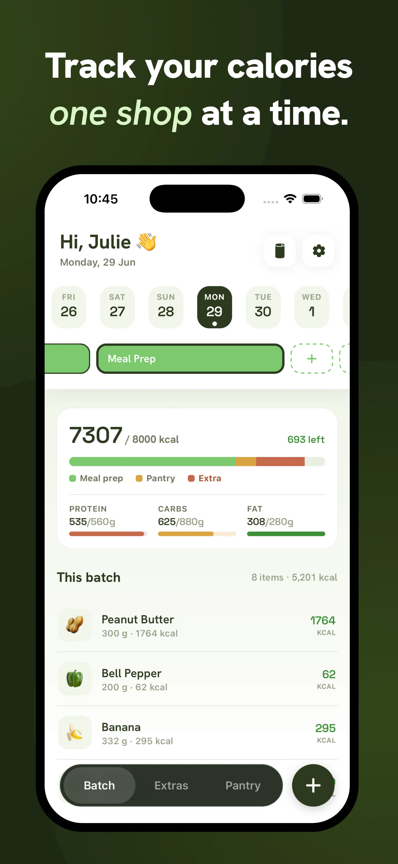 Batch: Meal prep calorie tracker gallery image