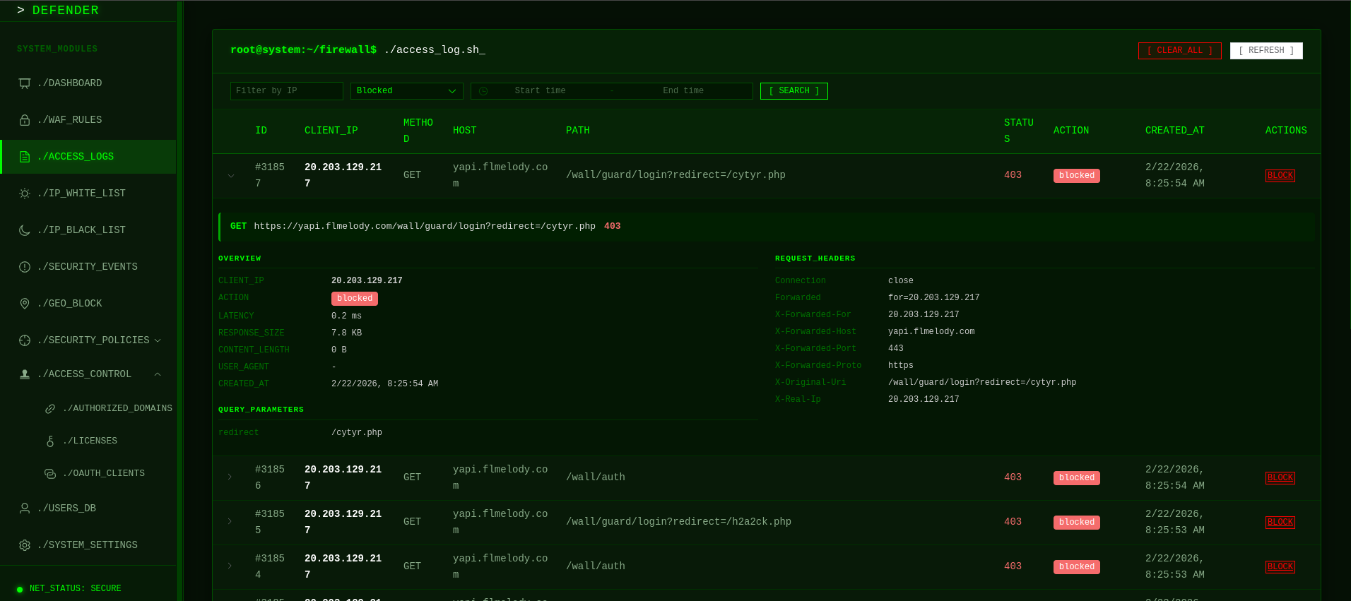 Website Defender - Screenshot 4 showing product features and functionality