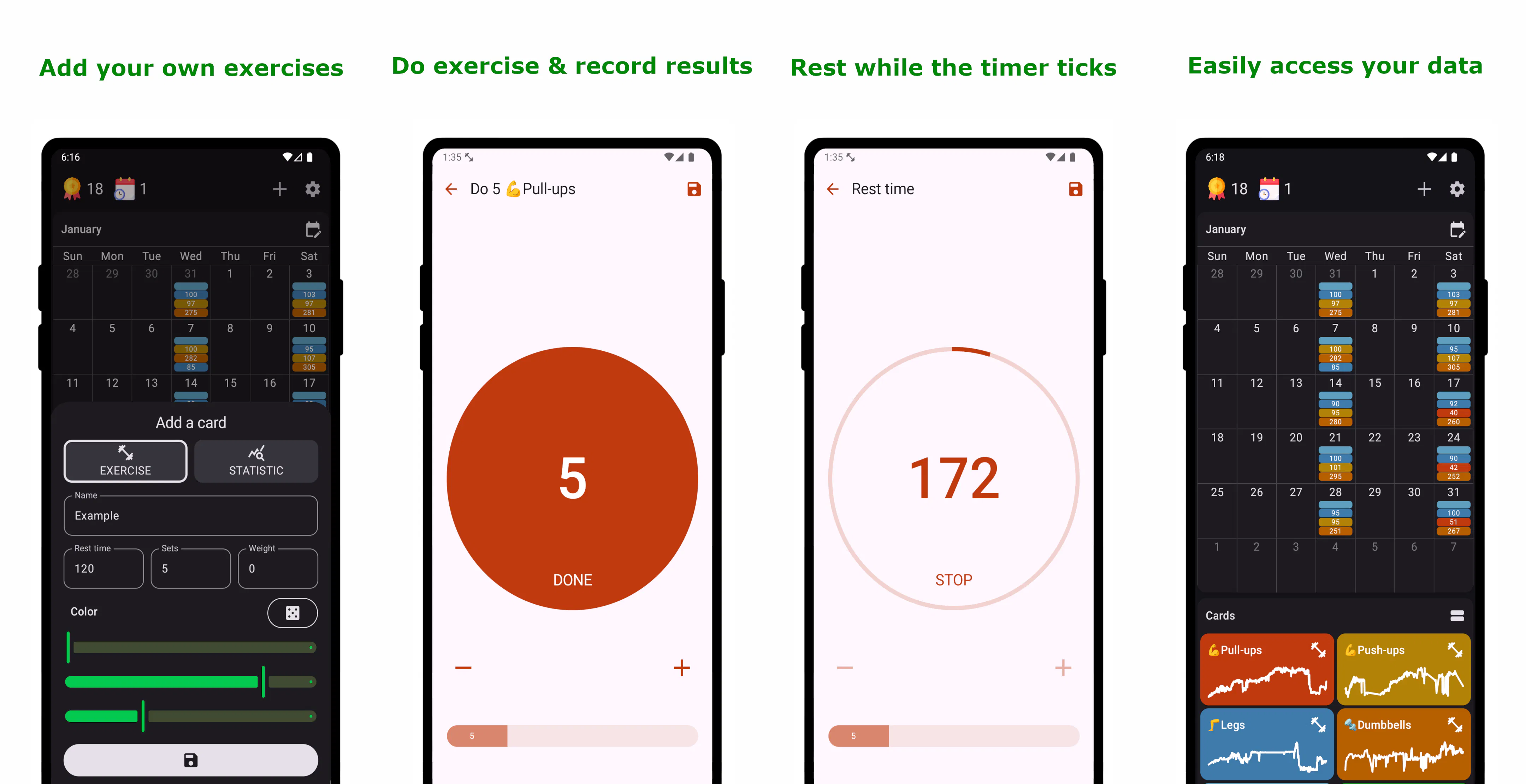 AFit: workout & stats log for Android screenshot